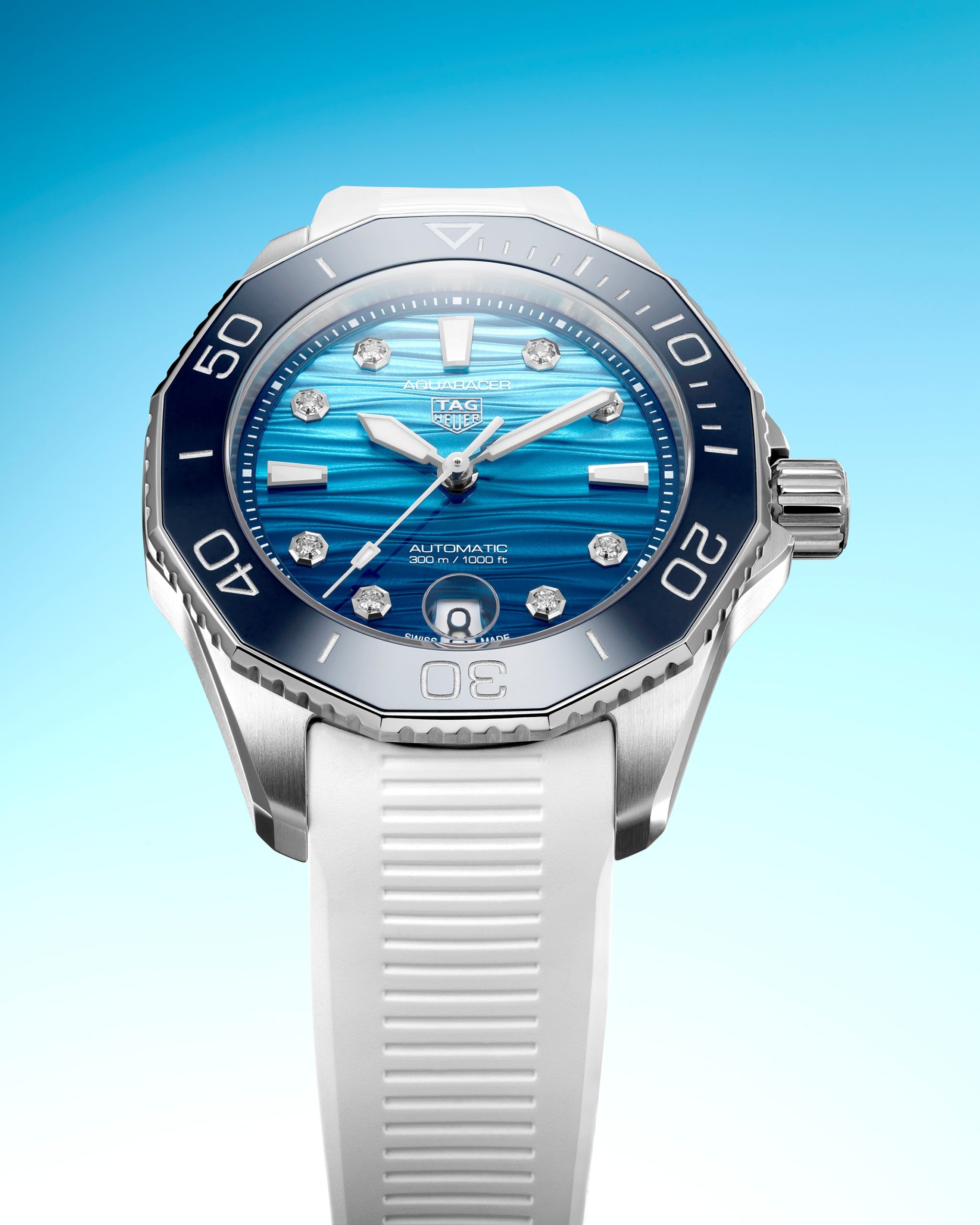 TAG Heuer's 36mm Aquaracer Professional 300 Makes A Splash With Three New Colourways