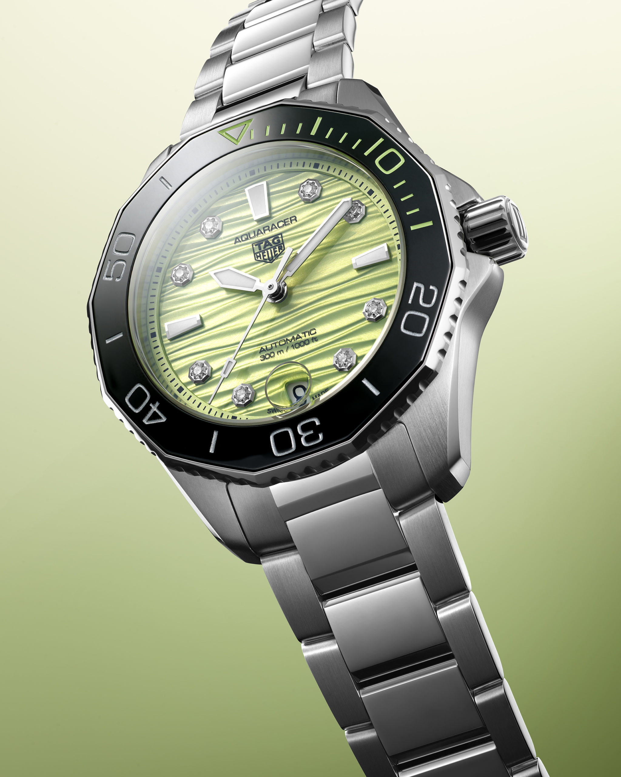 TAG Heuer's 36mm Aquaracer Professional 300 Makes A Splash With Three New Colourways