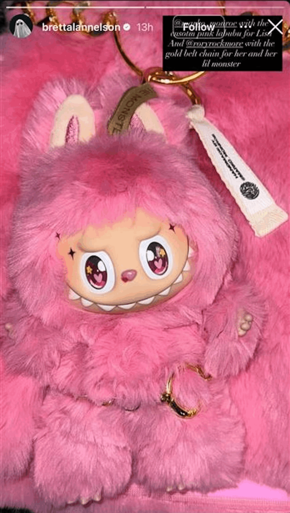 Lisa Wears Custom Fuzzy Pink Labubu Crop Top and Miniskirt at Deadline World Tour