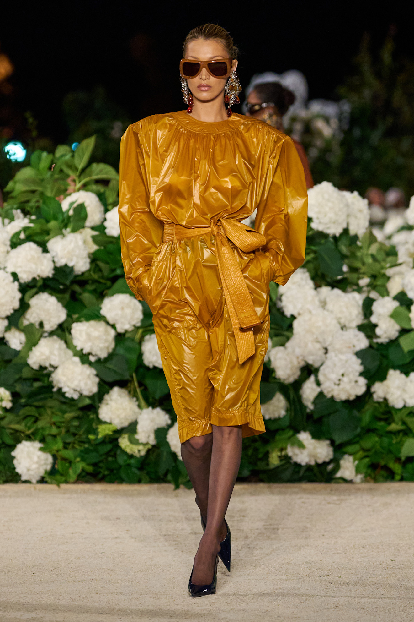Hailey Bieber & Rosé Just Wore Lingerie-Inspired Saint Laurent Looks At Paris Fashion Week