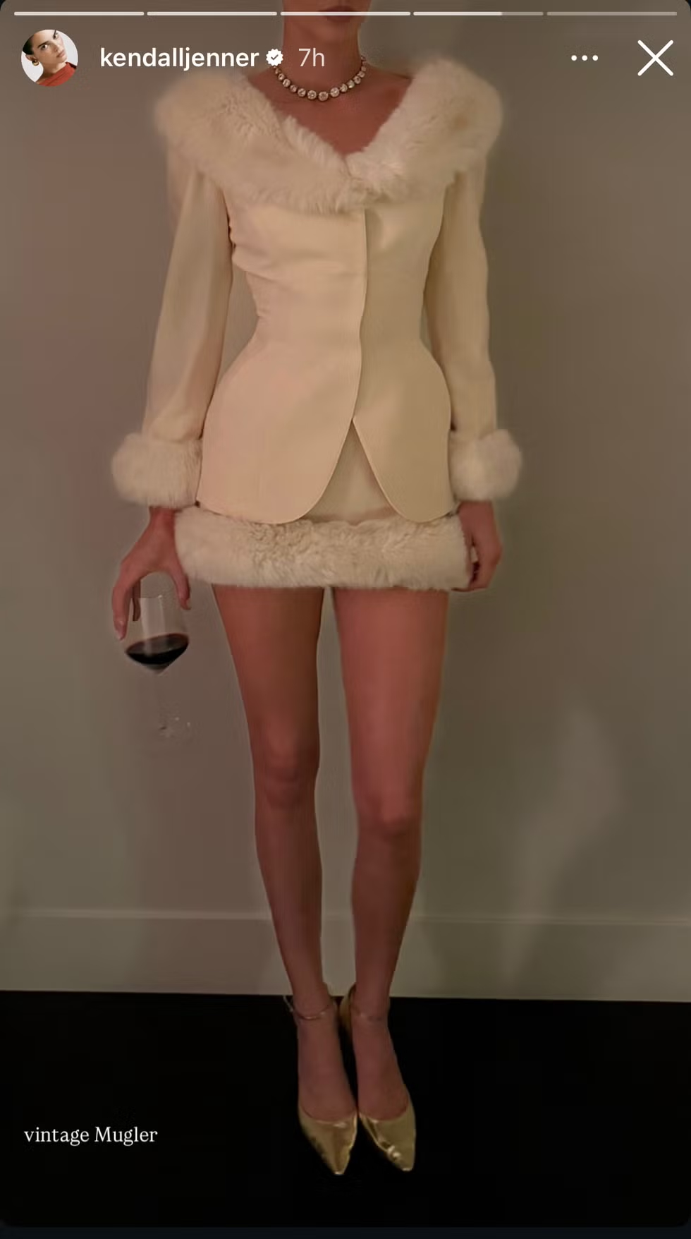 Kendall Jenner Wears A Tiny Vintage Mugler Look To The Kardashians’ 2025 Christmas Eve Party
