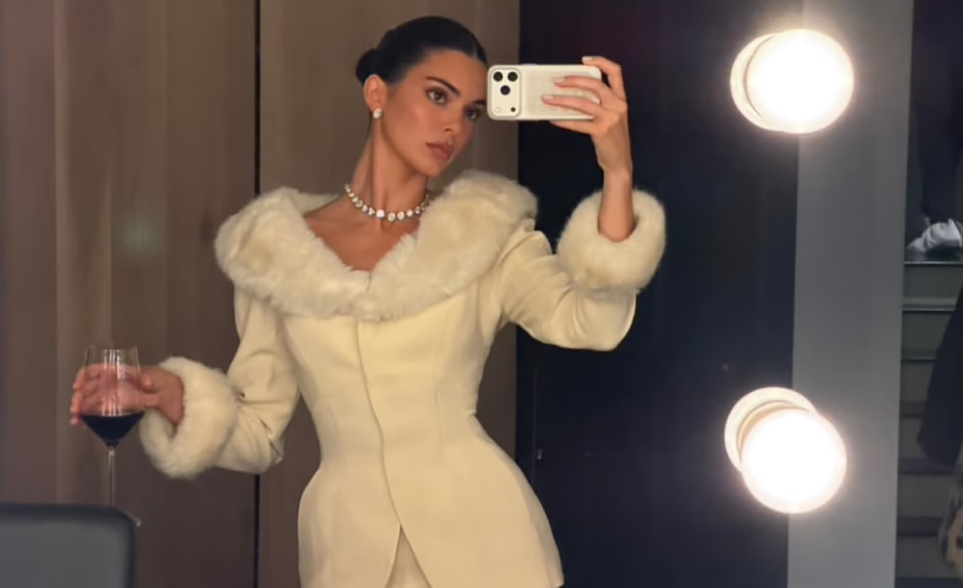 Kendall Jenner Wears A Tiny Vintage Mugler Look To The Kardashians’ 2025 Christmas Eve Party