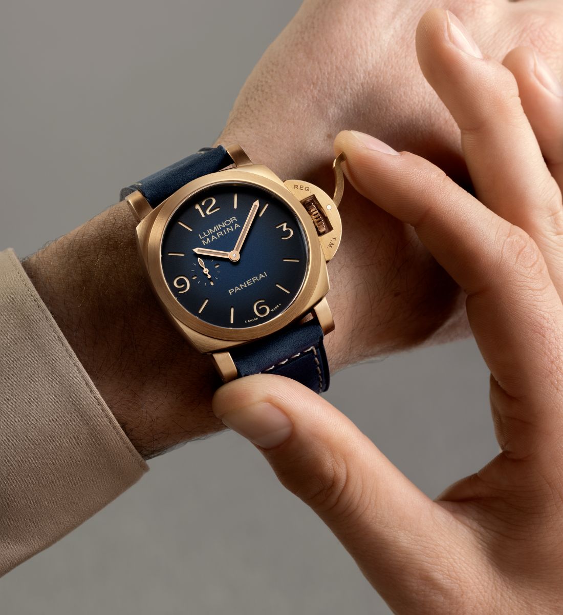 Panerai Creates A Bronze Version Of Its Luminor Marina Timepiece