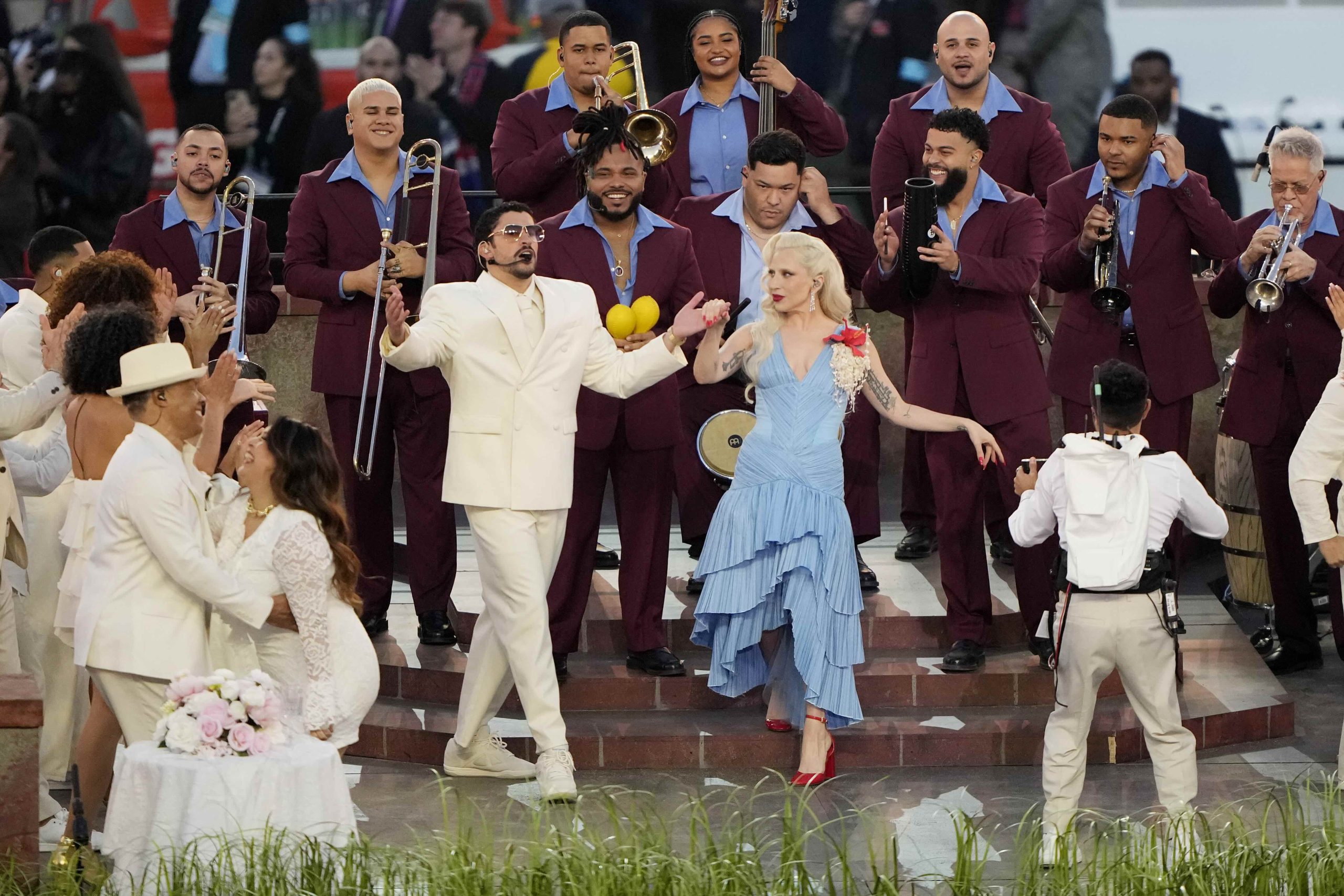 The Meaning Behind Lady Gaga’s Super Bowl Halftime Show Dress & Its Nod to Bad Bunny