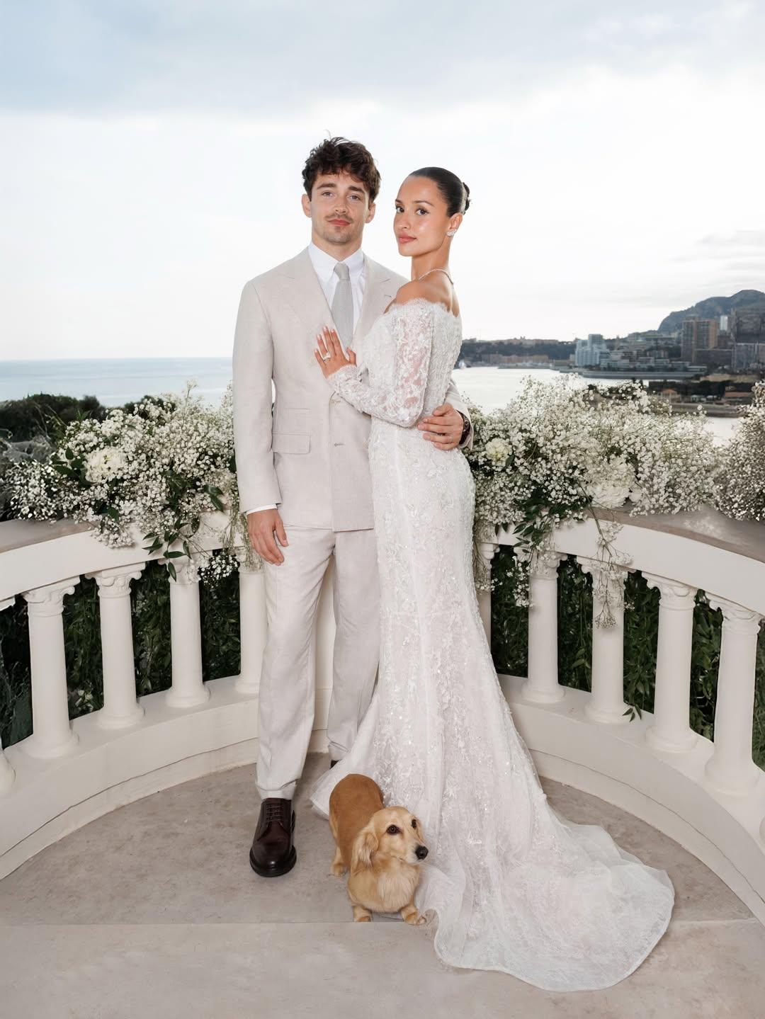 Here’s What Charles And Alexandra Leclerc Wore For Their Civil Ceremony