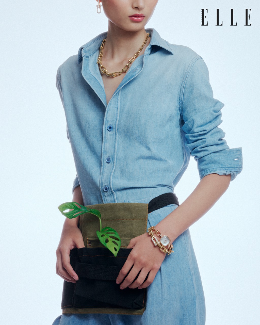 LASALLE College Of The Arts Student Xing Yiwen’s Editorial Campaign Draws Inspiration From Singapore’s Garden City & Skyscrapers.